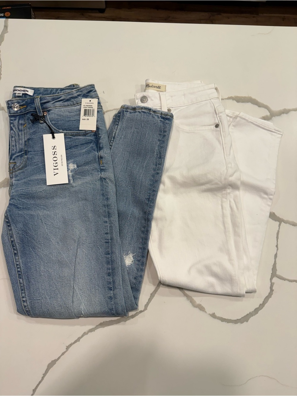 BUNDLE (25) Vigoss Frankie Slim Straight & Madewell Curvy High Rise Straight Leg